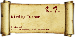 Király Tuzson névjegykártya