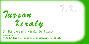 tuzson kiraly business card
